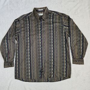 Jhane Barnes Vintage Mens Shirt Size L Button Down Long Sleeve Pockets